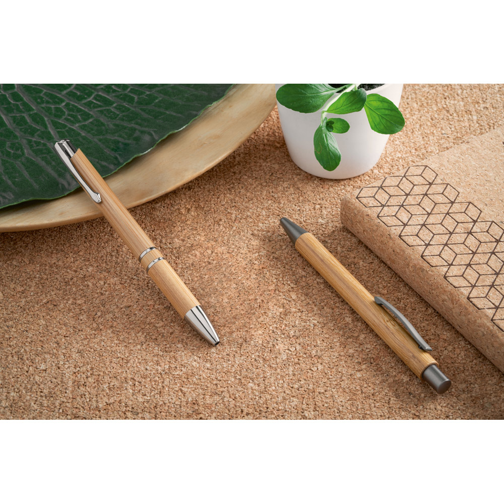 Caneta corpo de bambu Personalizada - Imagem 6