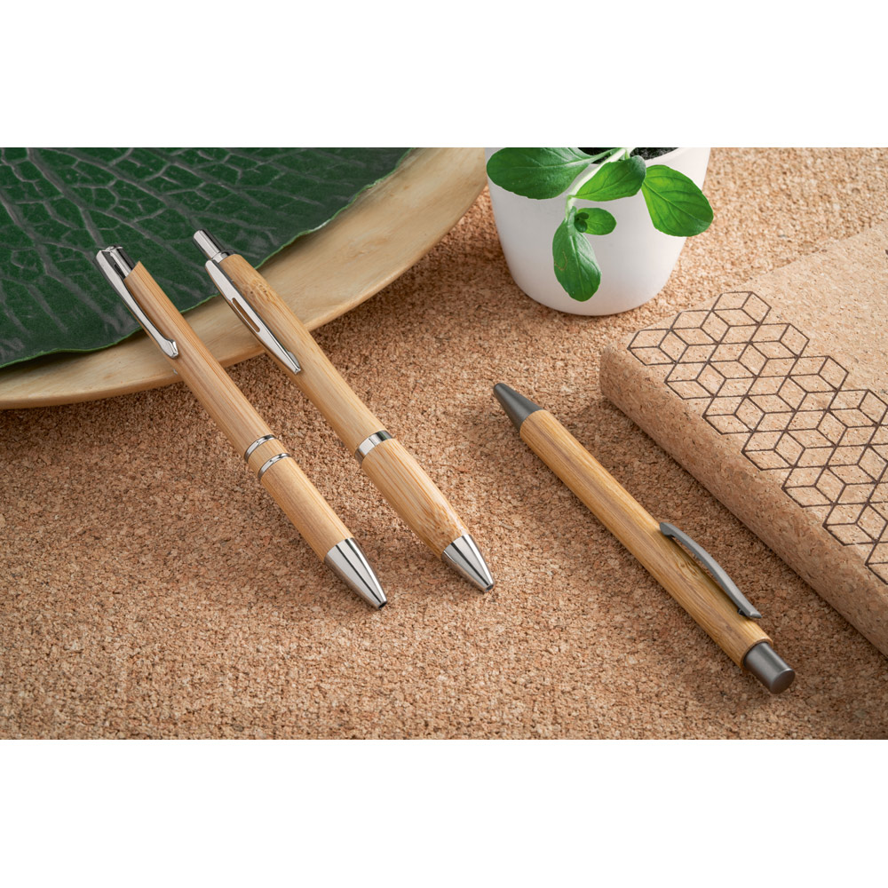 Caneta Esferográfica em Bambu Personalizada_160