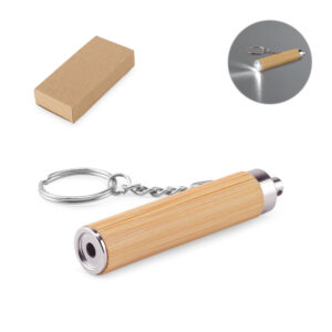 Chaveiro em bambu com lanterna LED Personalizado 932_160