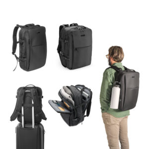 Mochila de viagem para notebook 17.3 em poliéster reciclado 600D Personalizada