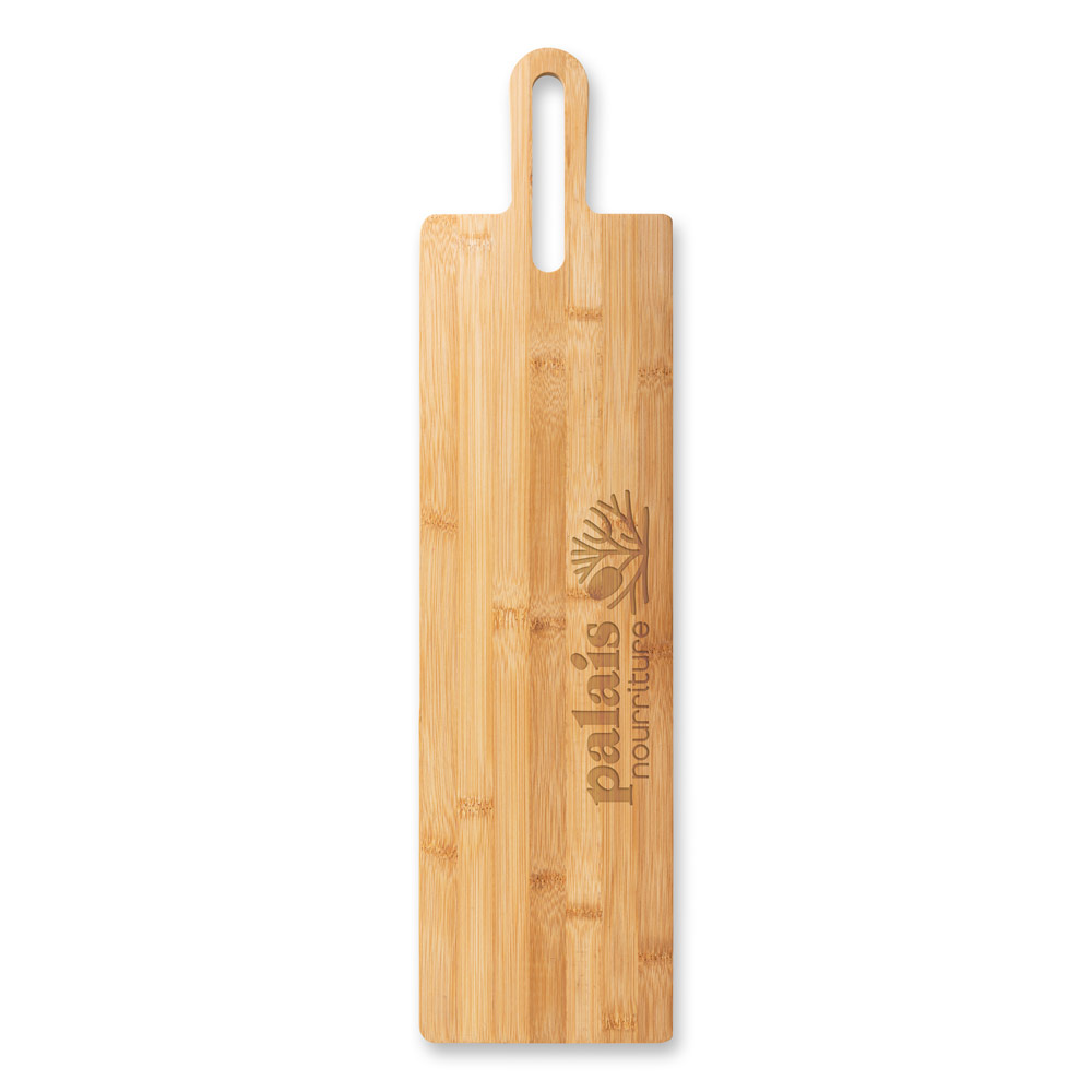 Tábua de servir aperitivos em bambu com pega Personalizada - Imagem 6