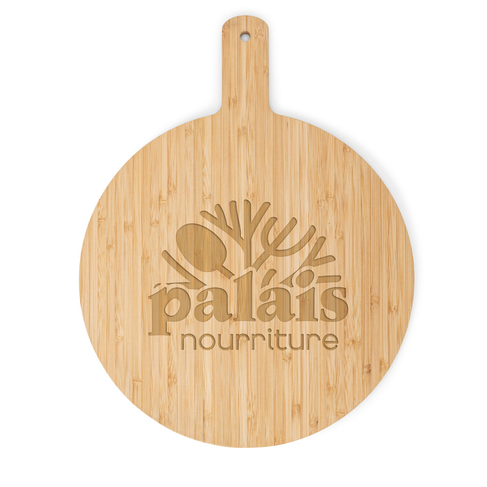 Tábua de Servir em Bambu com formato redondo Personalizado - Imagem 5